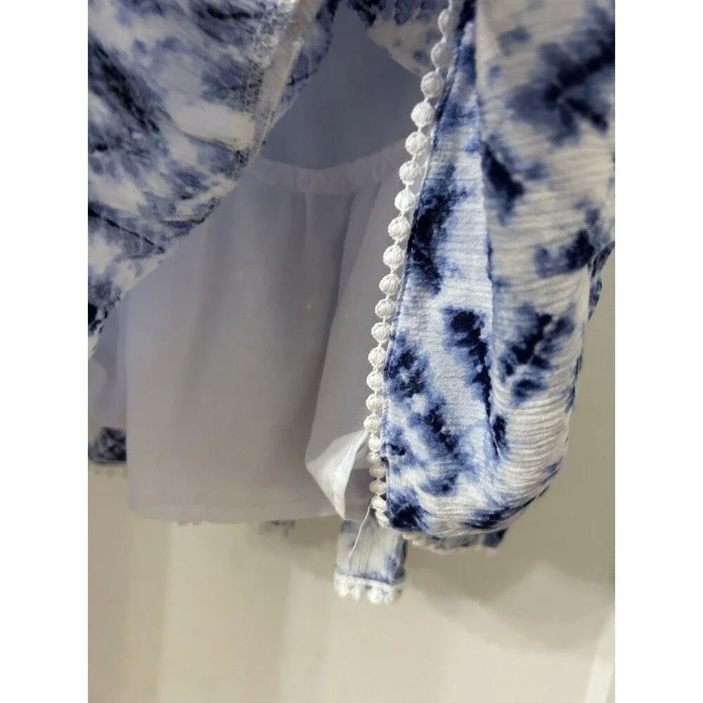 Tommy Bahama Swing Summer Sun Dress Blue And White Girls Size 7 Beach Vacation